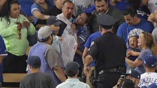 Dodgers & Angels Fans Fight In Bleachers During Freeway Series Showdown