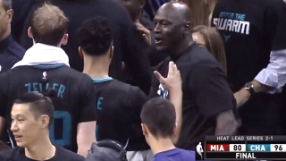 Michael Jordan Was Fired Up After Charlotte Hornets' First Playoff Win In 14 Years