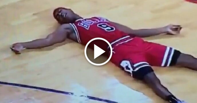 Rajon Rondo Plays Dead After Getting Laid Out By Former Teammate DeMarcus Cousins